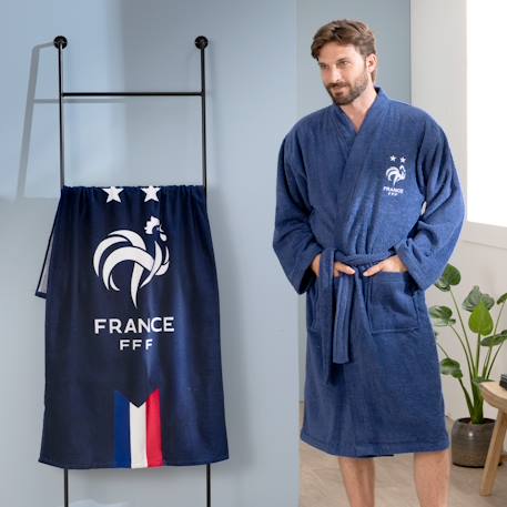 Serviette de bain et de plage imprimée 100% coton, fff deux étoiles Bleu 2 - vertbaudet enfant 