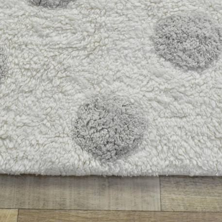 Tapis enfant fait main en coton coronda Blanc+Gris 6 - vertbaudet enfant 