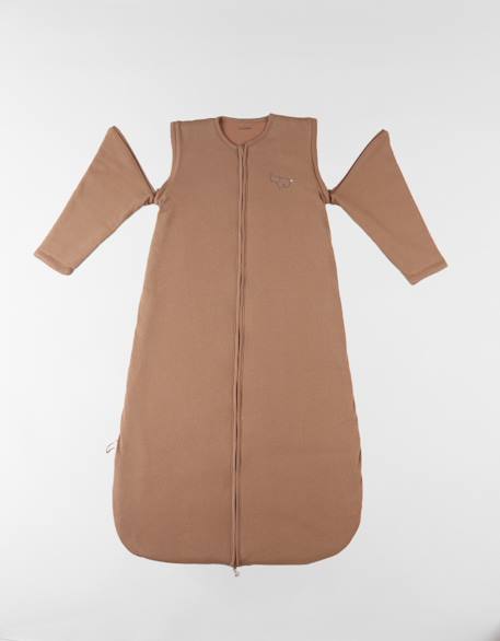 Gigoteuse manches amovibles jersey pointelle Marron 1 - vertbaudet enfant 