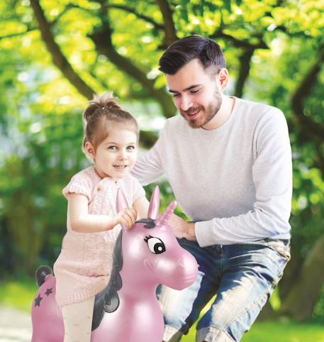 Licorne sauteuse gonflable rose Violet 2 - vertbaudet enfant 
