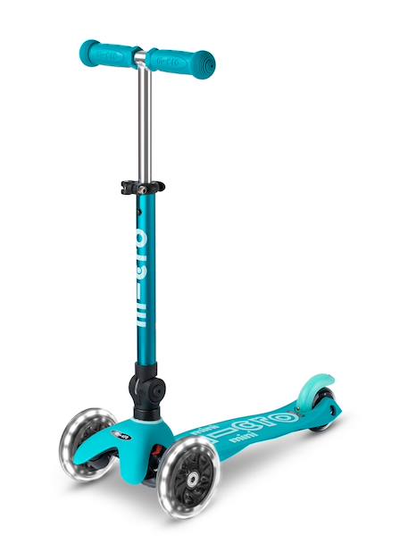 Trottinette 3 roues mini micro deluxe  pliable led Aqua+Bleu nuit+Rose 4 - vertbaudet enfant 