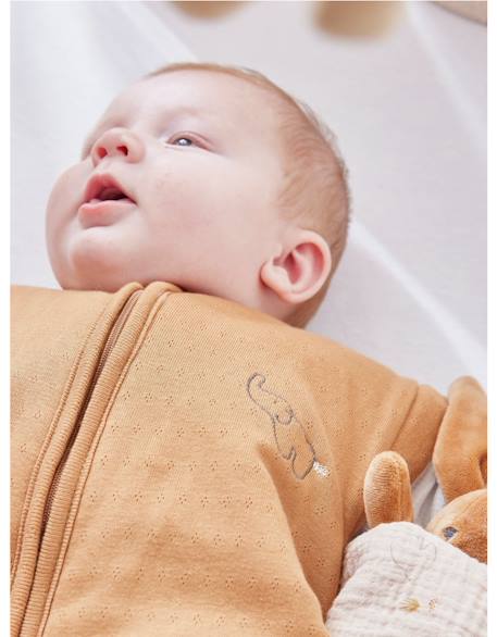 Gigoteuse manches amovibles jersey pointelle Marron 5 - vertbaudet enfant 