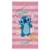 Serviette de bain et de plage imprimée 100% coton, disney home stitch ohana Rose 1 - vertbaudet enfant 