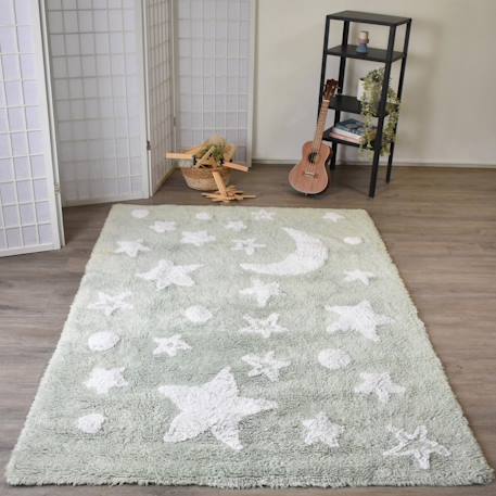 Tapis enfant  en coton bio night Vert 1 - vertbaudet enfant 