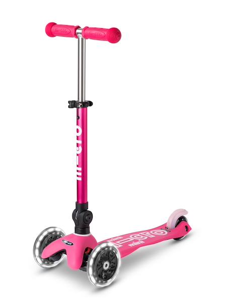 Trottinette 3 roues mini micro deluxe  pliable led Aqua+Bleu nuit+Rose 15 - vertbaudet enfant 