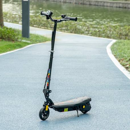 Trottinette électrique pliable enfant 120w 12 km/h max. Hauteur guidon réglable Noir+Rouge 2 - vertbaudet enfant 