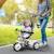 Tricycle enfant pare-soleil pliable canne amovible benne rangement acier Blanc 2 - vertbaudet enfant 