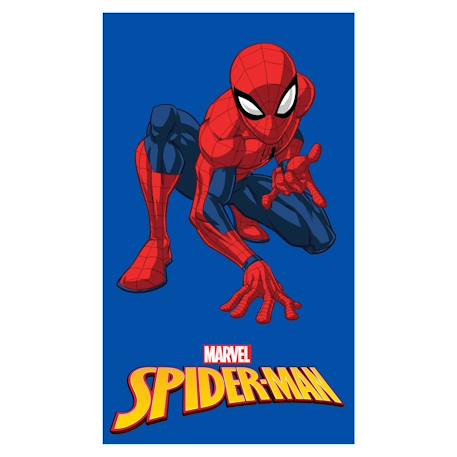 Serviette de bain et de plage imprimée 100% coton, spiderman super hero Bleu marine 4 - vertbaudet enfant 