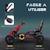 Kart à pédales enfant go kart formule 1 racing aileron avant carter chaine fermé siège réglable avec ceinture Noir+Rouge 11 - vertbaudet enfant 