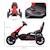 Kart à pédales enfant go kart formule 1 racing aileron avant carter chaine fermé siège réglable avec ceinture Noir+Rouge 9 - vertbaudet enfant 