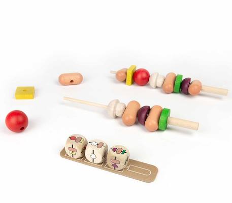 Jeu en bois soirée barbecue Beige 4 - vertbaudet enfant 