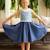 Robe qui tourne  liberty  col   hepburn Bleu roi bleu denim 6 - vertbaudet enfant 