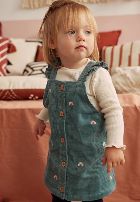 Robe bébé en velours côtelé naya Bleu 6 - vertbaudet enfant 