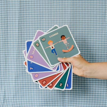 10 cartes de yoga Multicolore 1 - vertbaudet enfant 