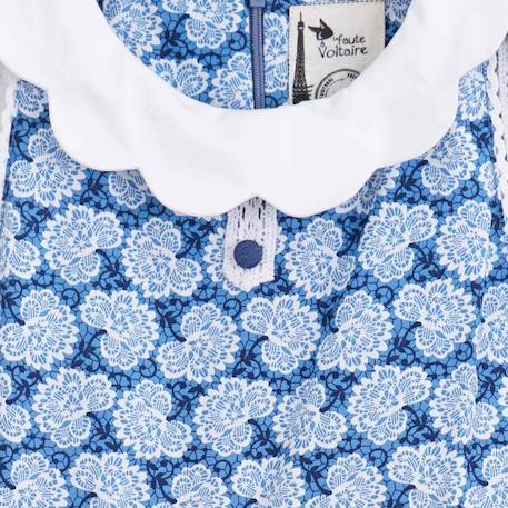 Robe qui tourne  liberty  col   hepburn Bleu roi bleu denim 4 - vertbaudet enfant 