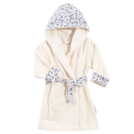 Peignoir enfant coton bio Blanc cassé+Noisette 1 - vertbaudet enfant 