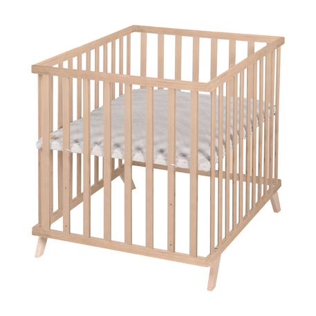 Parc bébé scandinave en bois massif + tapis en coton bio lil planet Anthracite - gris argenté+Blanc - gris argenté+Blanc - vert givré+Naturel - gris argenté 22 - vertbaudet enfant 