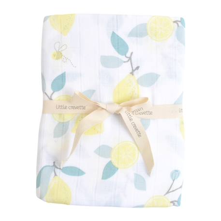 Maxi lange gaze de coton bio Ananas+Baleine+Citrons+Colibri+Fleurs beiges+Sable+Vichy vert 9 - vertbaudet enfant 