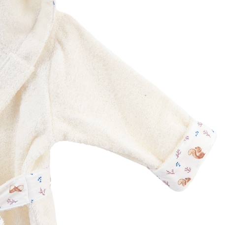 Peignoir enfant coton bio Blanc cassé+Noisette 7 - vertbaudet enfant 
