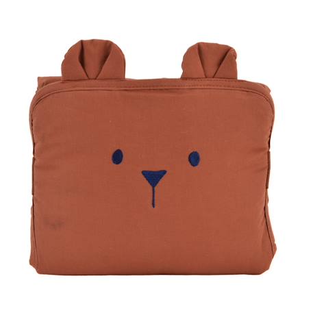 Tapis à langer de voyage coton bio ourson Tonka 1 - vertbaudet enfant 