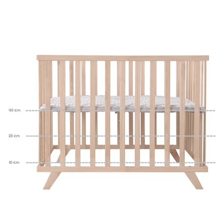 Parc bébé scandinave en bois massif + tapis en coton bio lil planet Anthracite - gris argenté+Blanc - gris argenté+Blanc - vert givré+Naturel - gris argenté 21 - vertbaudet enfant 