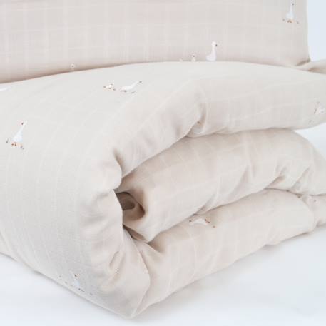 Parure de lit gaze de coton bio Baleine+Citrons+Oies 11 - vertbaudet enfant 