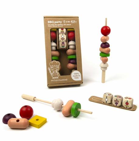 Jeu en bois soirée barbecue Beige 6 - vertbaudet enfant 
