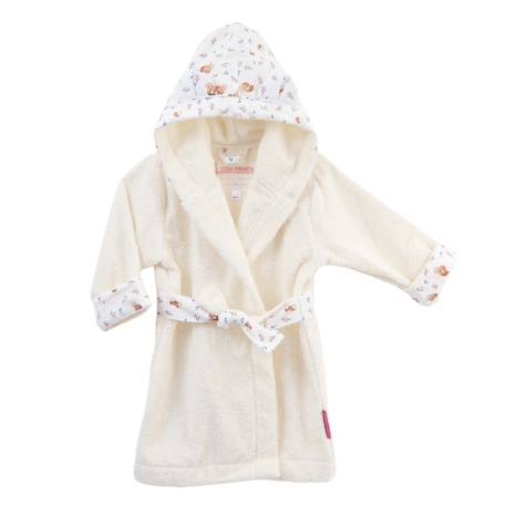 Peignoir enfant coton bio Blanc cassé+Noisette 4 - vertbaudet enfant 
