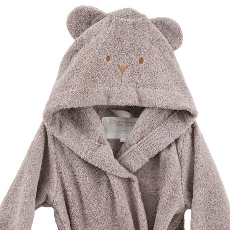Peignoir enfant coton bio ourson Bleu marine+Lilas 10 - vertbaudet enfant 