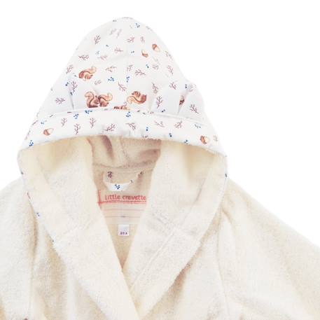 Peignoir enfant coton bio Blanc cassé+Noisette 5 - vertbaudet enfant 