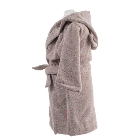 Peignoir enfant coton bio ourson Bleu marine+Lilas 8 - vertbaudet enfant 