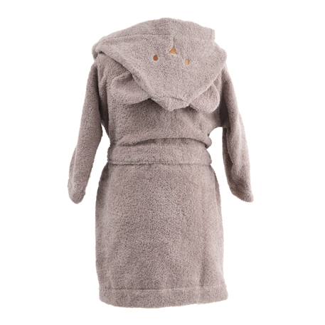 Peignoir enfant coton bio ourson Bleu marine+Lilas 9 - vertbaudet enfant 