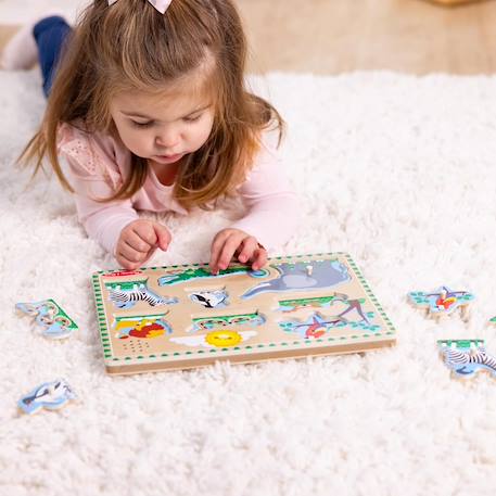 Puzzle sonore animaux du zoo Vert 4 - vertbaudet enfant 