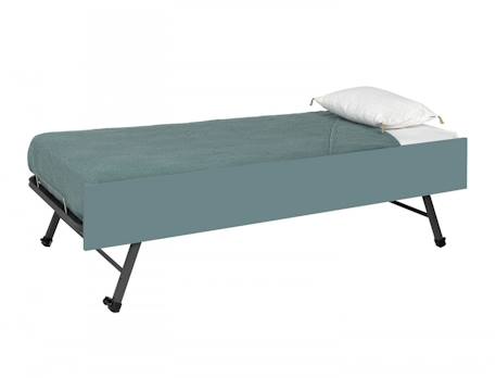 Lit gigogne avec rangements opus Blanc et bleu nuit+Blanc et bois+Blanc et vert mousse 18 - vertbaudet enfant 