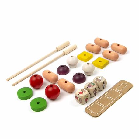 Jeu en bois soirée barbecue Beige 2 - vertbaudet enfant 