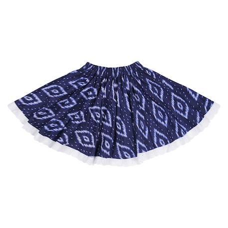 Set cadeau   blouse blanche & jupe tie and dye bleu Blanc bleu marine 4 - vertbaudet enfant 