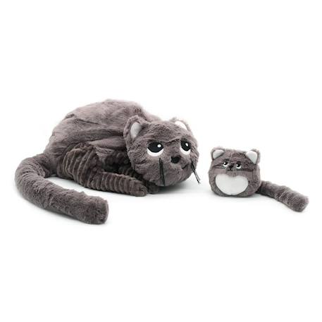Peluche chat maman et son bébé gris Gris 3 - vertbaudet enfant 