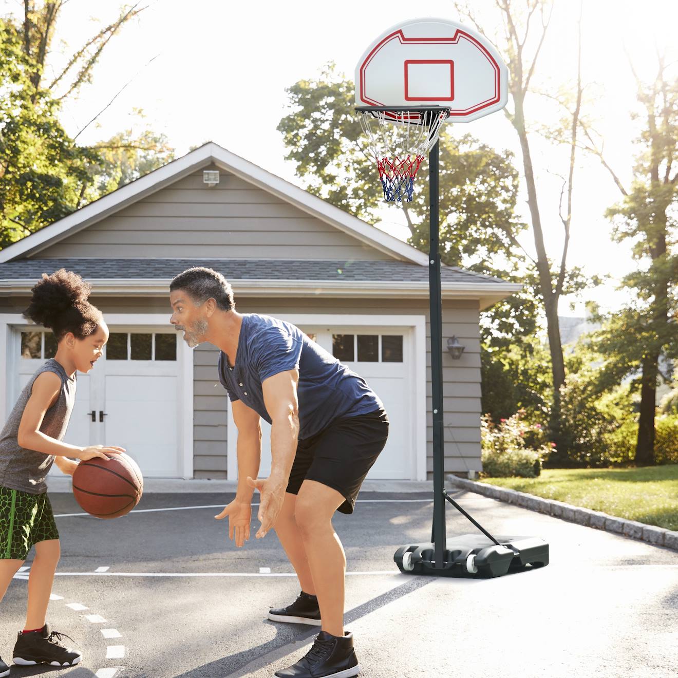 Panier De Basket Enfant Avec Tableau électronique - Hauteur Réglable 75-190 Cm, Lumières LED, Sons, 3 Modes De Jeu - 12