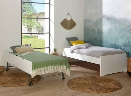 Lit gigogne enfant féroé Ardoise+Blanc+Lin 6 - vertbaudet enfant 