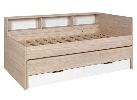 Lit gigogne avec rangements wallis Bois & blanc 6 - vertbaudet enfant 