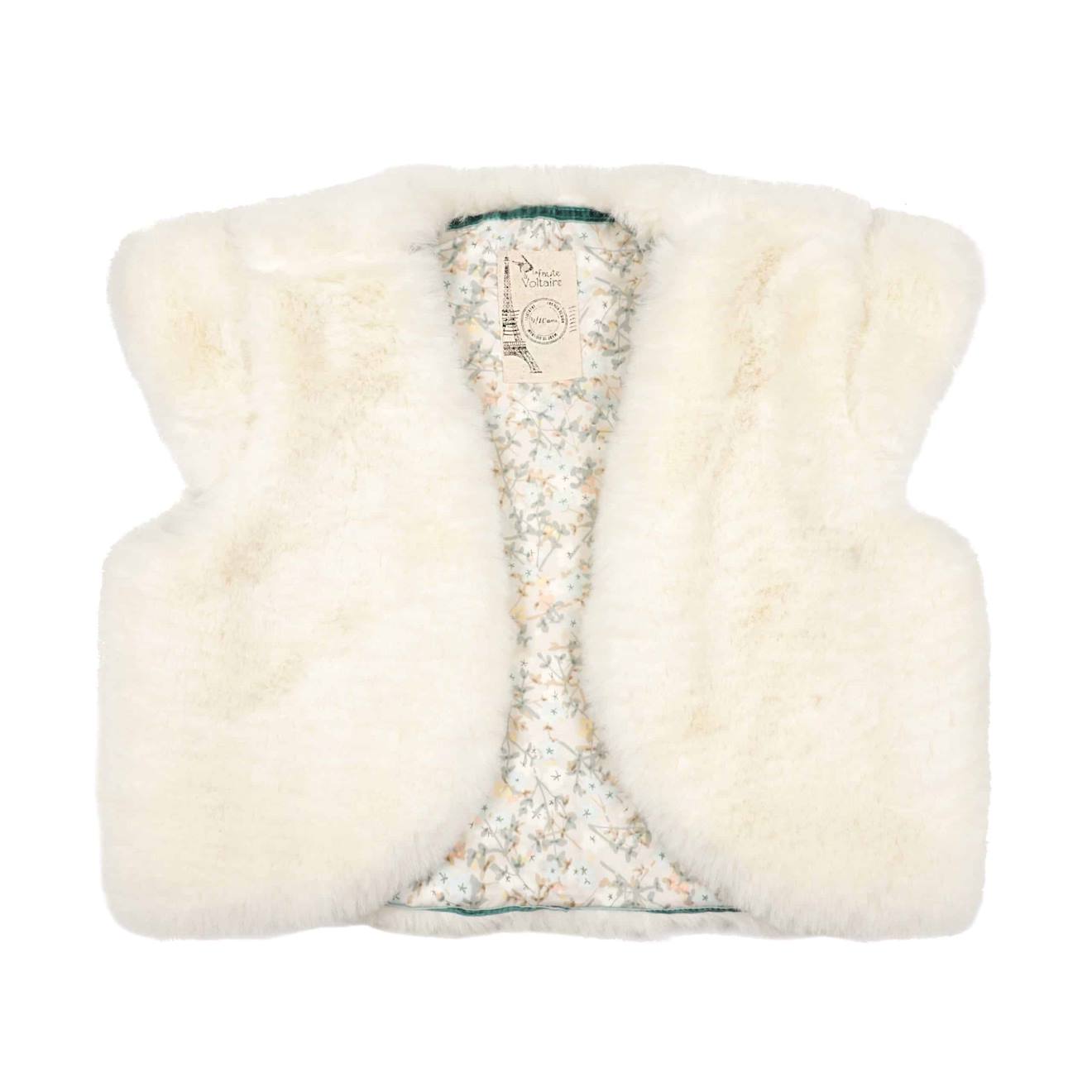Manteau Fille En Fausse Fourrure - Blouson Chaud Hiver Manches Longues - Idéal Mariage, Cérémonie, Fêtes - Taille 12 Mois à 8 Ans - 8