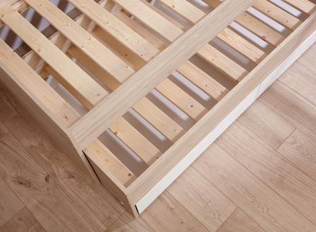 Lit gigogne avec rangements wallis Bois & blanc 4 - vertbaudet enfant 