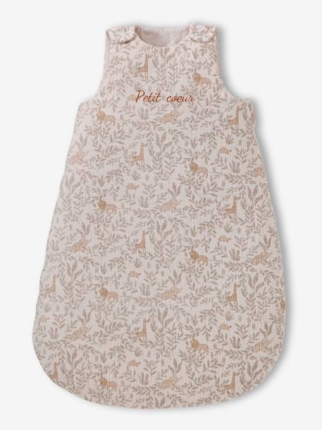 Gigoteuse en gaze de coton personnalisable BABYLON beige imprimé 3 - vertbaudet enfant 