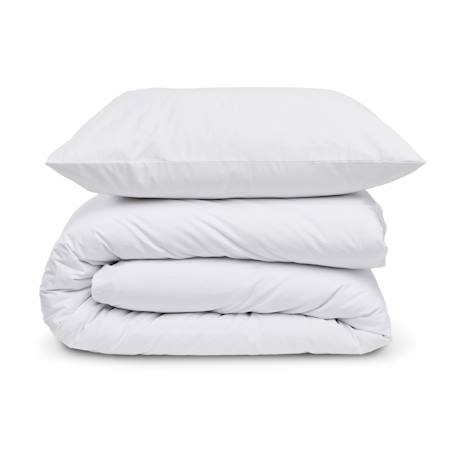 Parure de lit percale de coton unie Blanc+Kaki+Moutarde 2 - vertbaudet enfant 