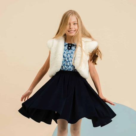 Veste boléro cérémonie   fausse fourrure   peluche Beige 5 - vertbaudet enfant 