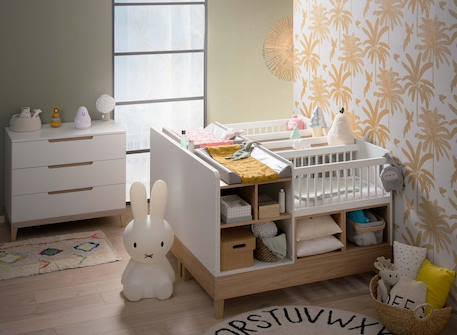 Lit bébé jumeaux évolutif mooréa Blanc & bois 2 - vertbaudet enfant 