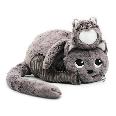 Peluche chat maman et son bébé gris Gris 1 - vertbaudet enfant 