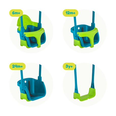 Fauteuil bébé évolutif 4 en 1 quadpod plastique h190-250cm Bleu - vert 3 - vertbaudet enfant 