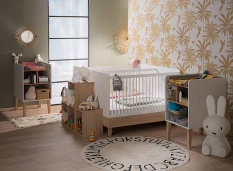 Lit bébé jumeaux évolutif mooréa Blanc & bois 3 - vertbaudet enfant 