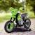 Moto cross électrique enfant 6v phares klaxon musiques roues auxiliaires amovibles Jaune+Vert 4 - vertbaudet enfant 